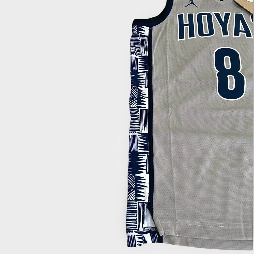 Nike Jordan Georgetown Hoyas #8 Elite Gray Jersey Mens size Medium CN2994-052